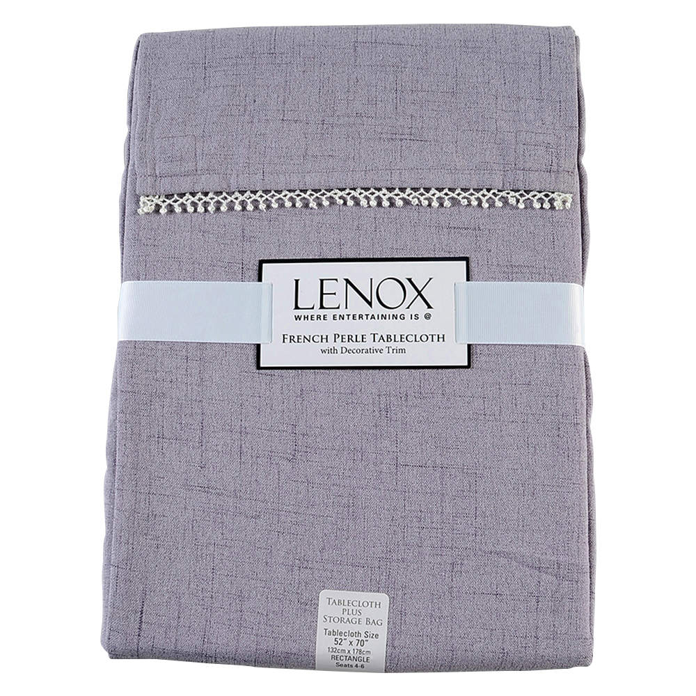 French Perle Violet 52" x 70" Oblong Tablecloth by Lenox-1