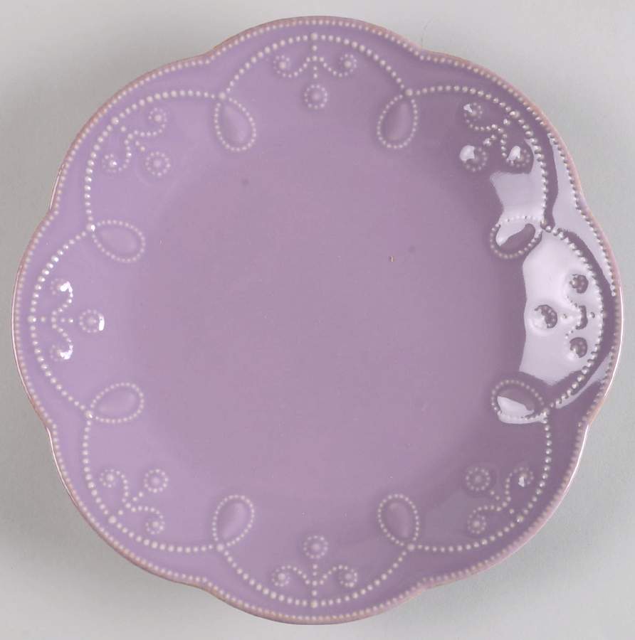 French Perle Violet Accent Luncheon Plate by Lenox-1
