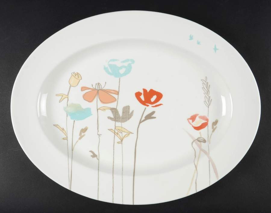 Poppy Street 16" Oval Serving Platter by Lenox-1