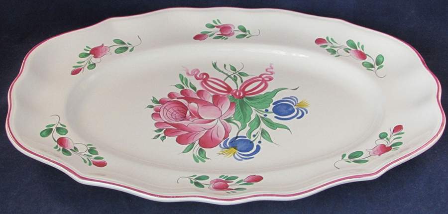 LUN62 16" Oval Serving Platter by Luneville-1