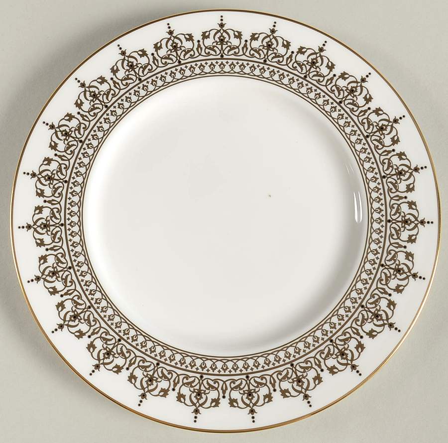 Jeweled Saree Gold Accent Luncheon Plate by Lenox-1