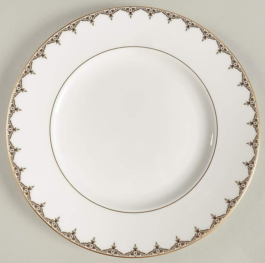 Jeweled Saree Gold Dinner Plate by Lenox-1
