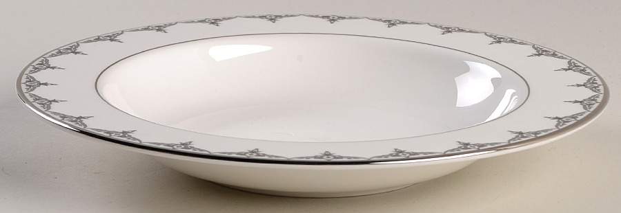 Jeweled Saree Platinum 9" Soup/Pasta Bowl by Lenox-1