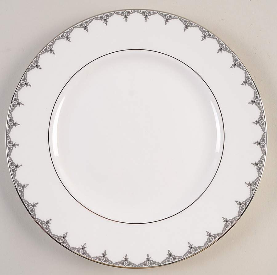 Jeweled Saree Platinum Dinner Plate by Lenox-1