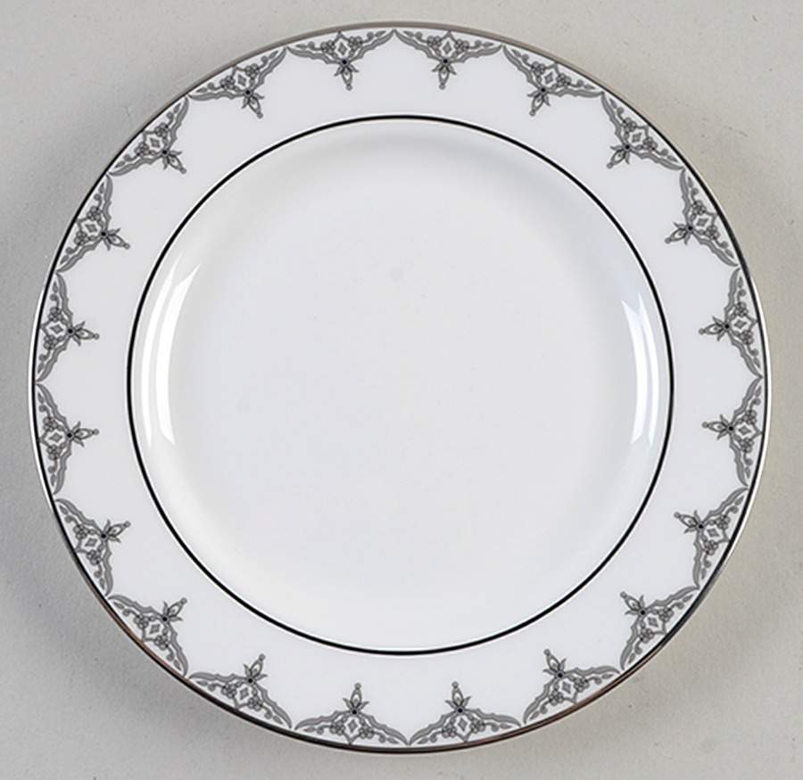 Jeweled Saree Platinum Bread & Butter Plate by Lenox-1