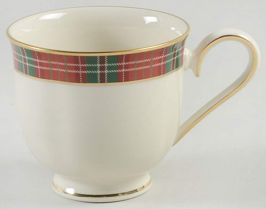 Winter Greetings Plaid Footed Cup & Saucer Set by Lenox-1