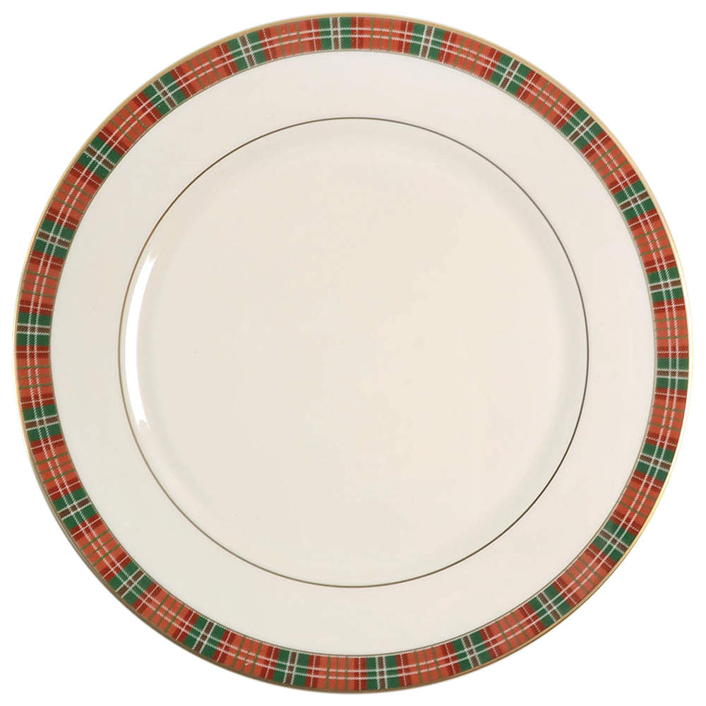 Winter Greetings Plaid Dinner Plate by Lenox-1