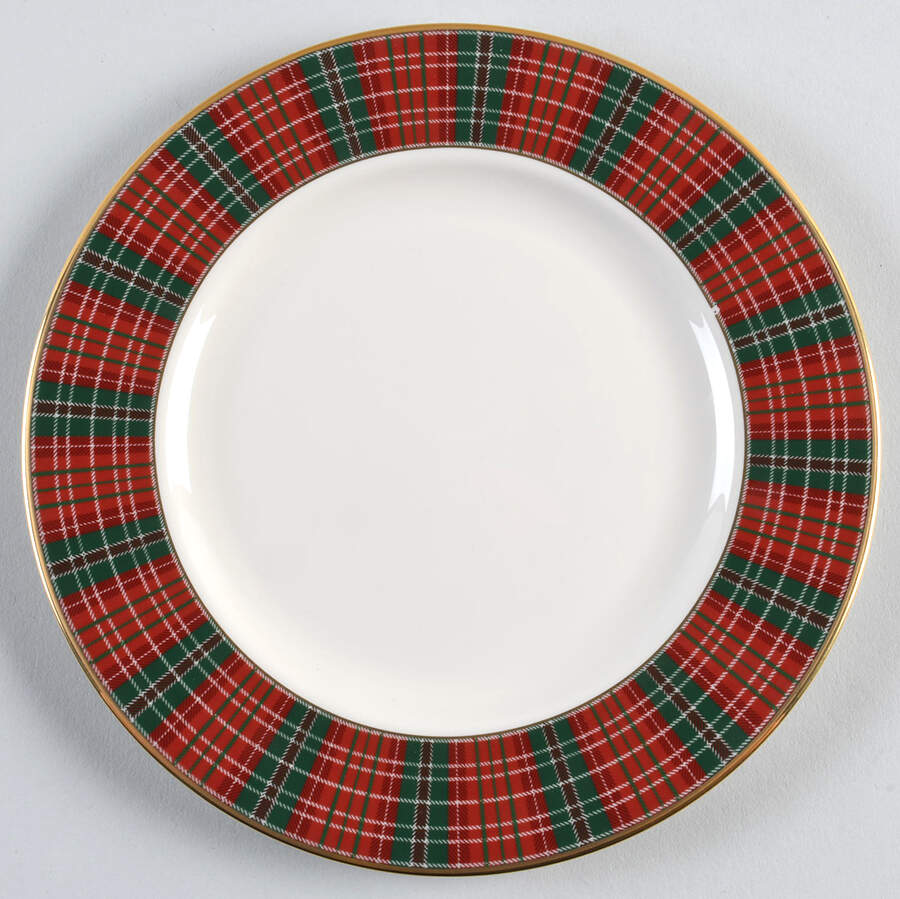 Winter Greetings Plaid Salad Plate by Lenox-1