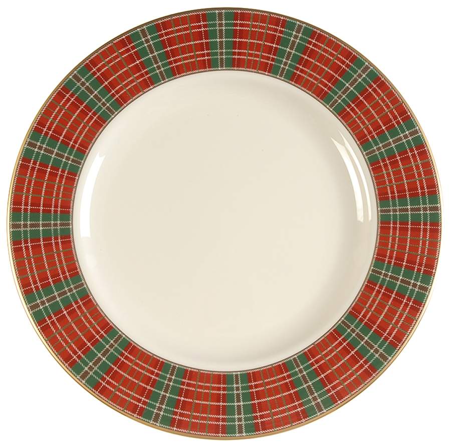 Winter Greetings Plaid Salad Plate by Lenox-1
