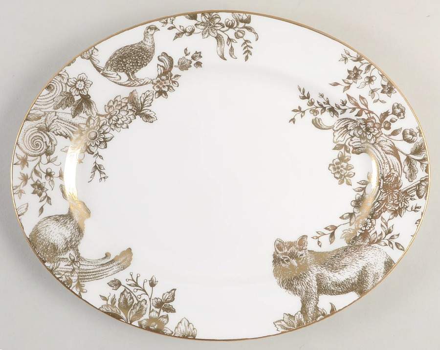Gilded Forest 13" Oval Serving Platter by Lenox-1