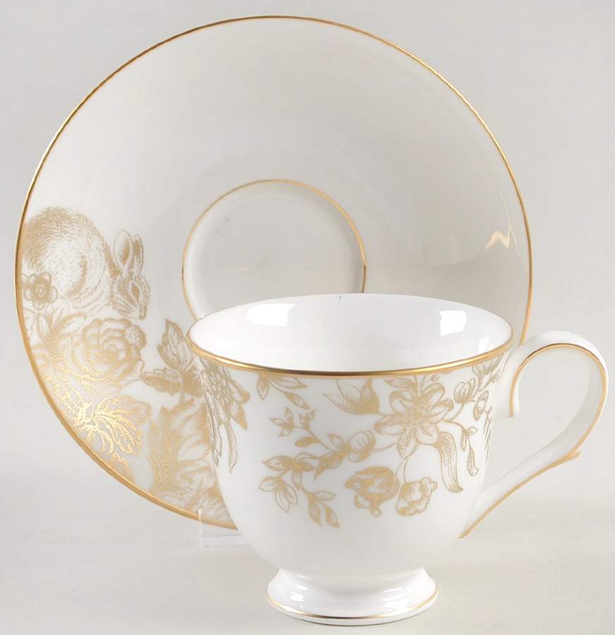Gilded Forest Footed Cup & Saucer Set by Lenox-1