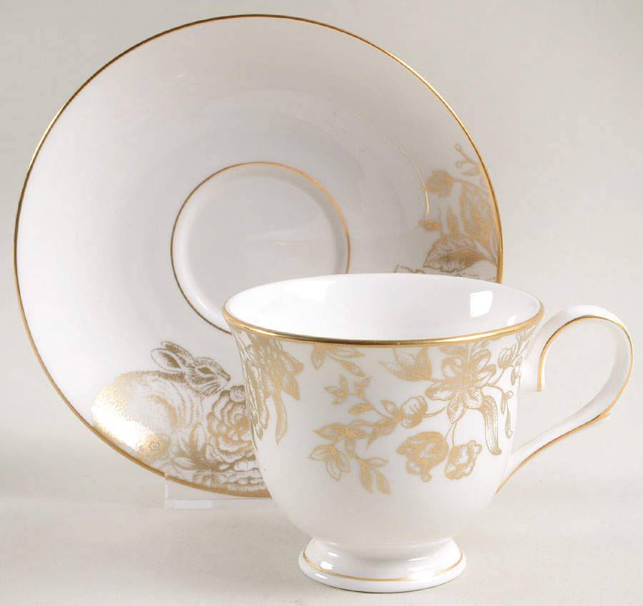 Gilded Forest Footed Cup & Saucer Set by Lenox-1