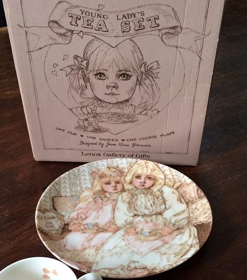 Young Lady's Tea Set Child's Plate by Lenox-1