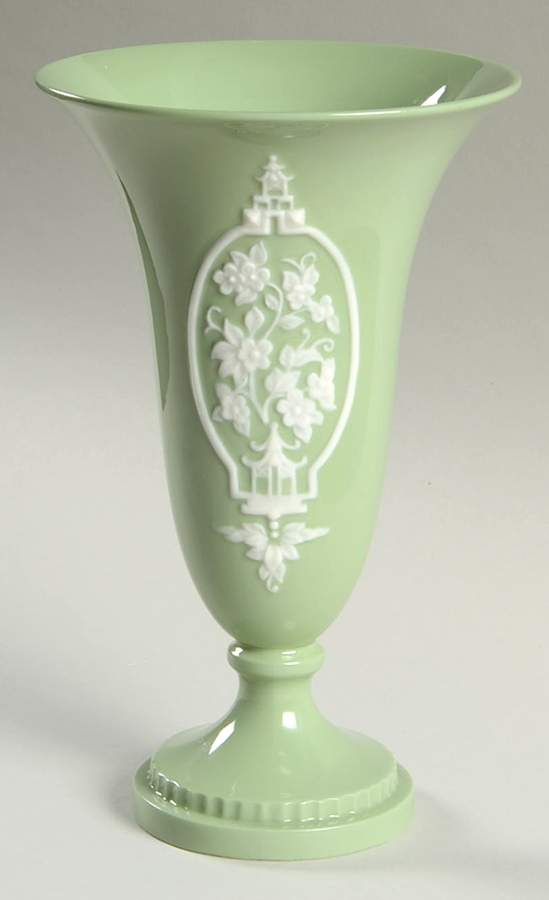 Pagoda Green 8" Vase by Lenox-1