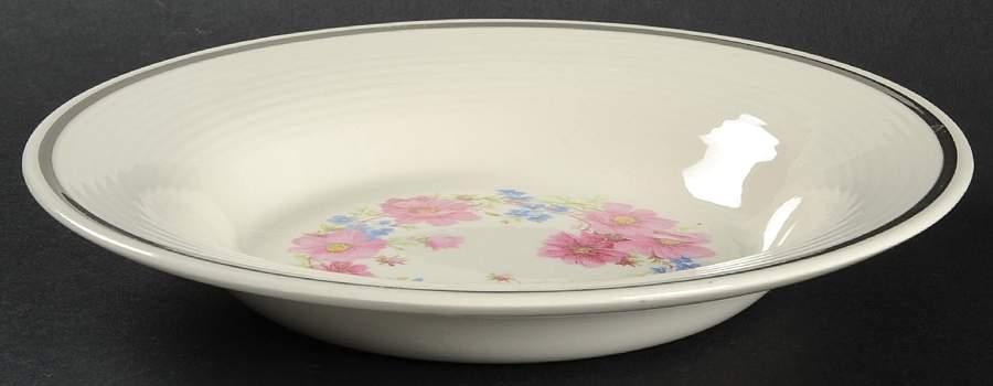 Floral Krest Rim Soup Bowl by Limoges-American-1