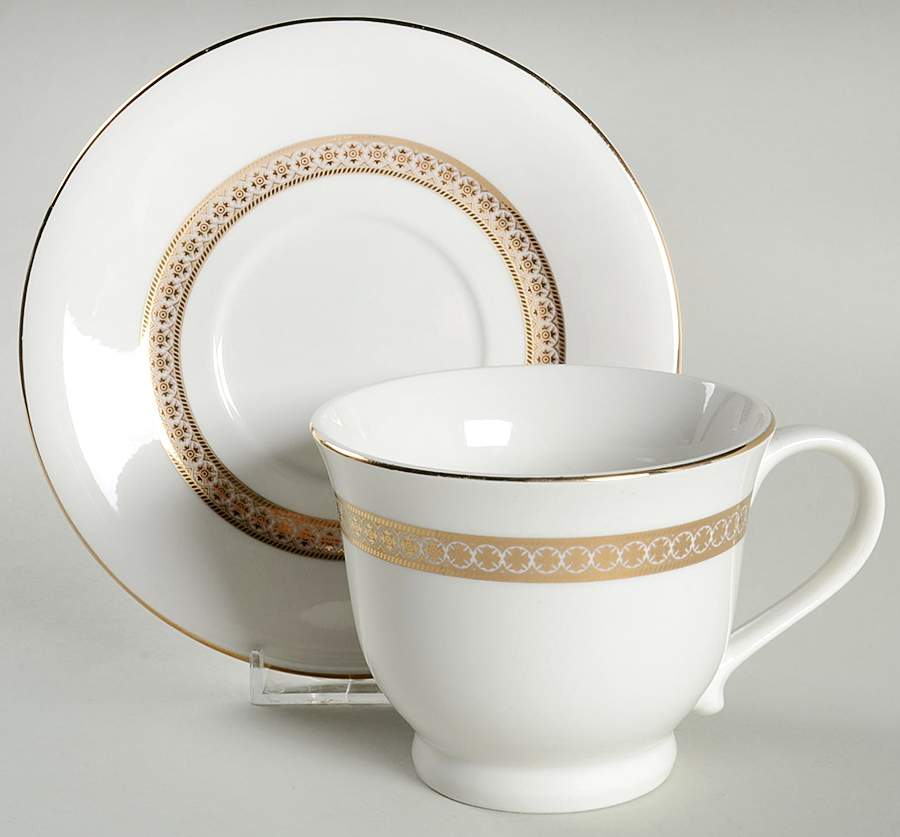 Chateau Footed Cup & Saucer Set by Linens N Things-1