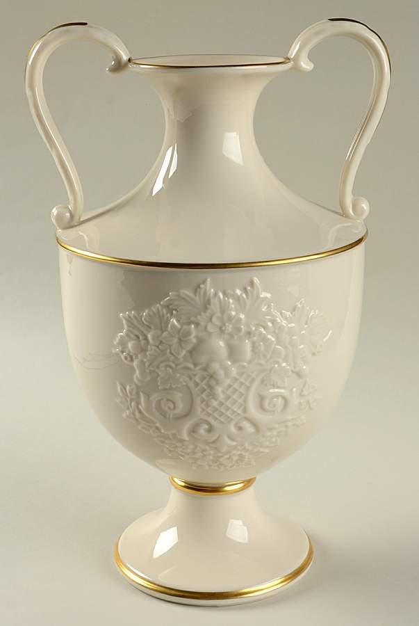 The Autumn (Black Or Green Stamp) 10" Urn Shaped Vase by Lenox-1