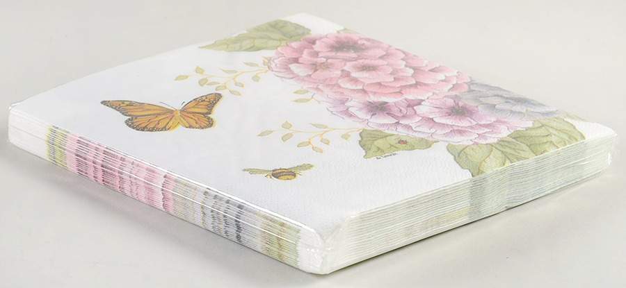 Butterfly Meadow Hydrangea Package of Paper Luncheon Napkins by Lenox-1