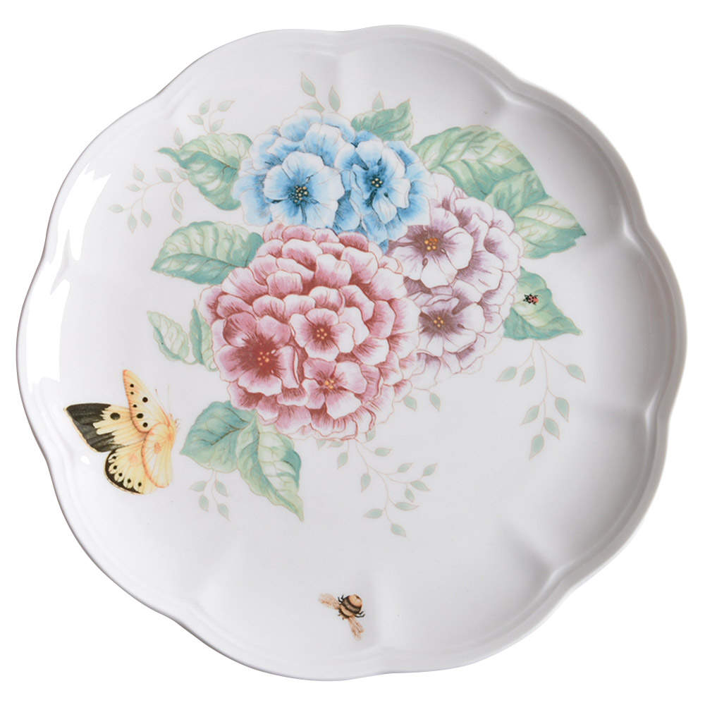 Butterfly Meadow Hydrangea Accent Luncheon Plate by Lenox-1
