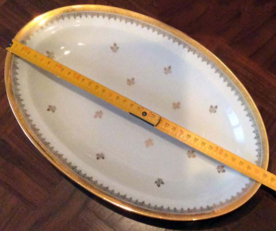 LIM656 14" Oval Serving Platter by Limoges-French-1
