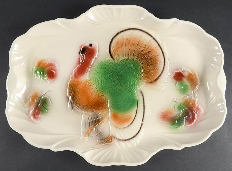 Turkey 18" Oval Serving Platter by Lane & Co-1