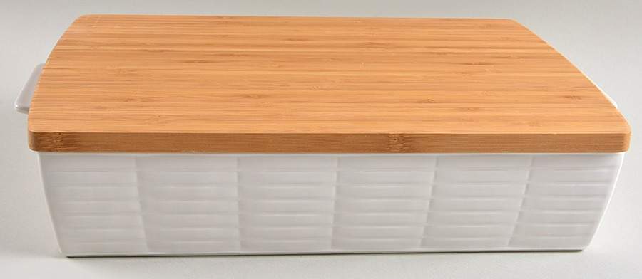 Entertain 365 13" Rectangular Baker W/Wood Lid by Lenox-1