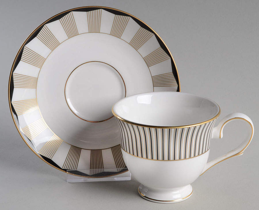 Audrey Footed Cup & Saucer Set by Lenox-1