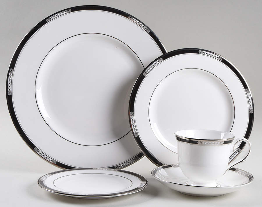 Hancock Platinum White 5 Piece Place Setting by Lenox-1