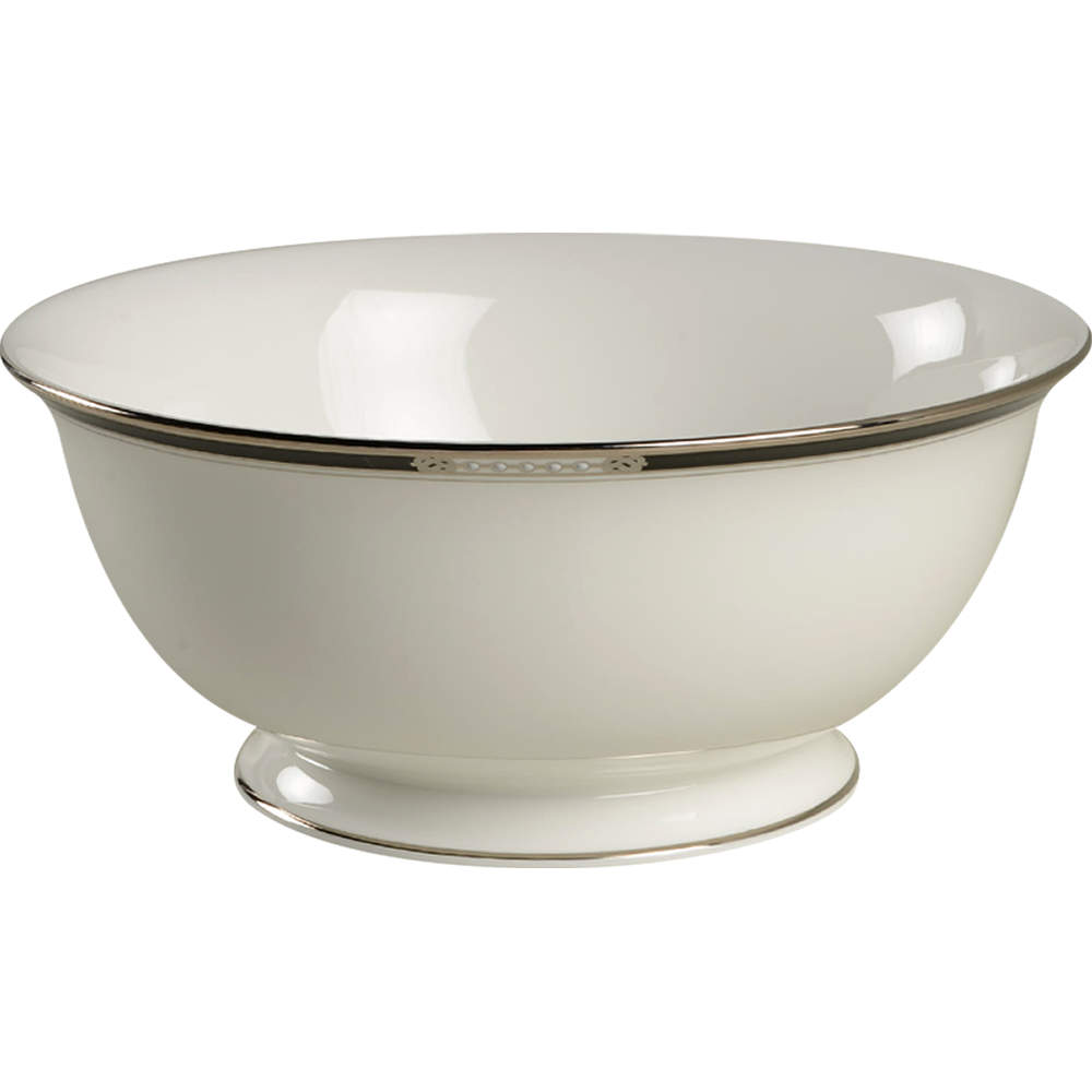 Hancock Platinum White 8" Round Serving Bowl by Lenox-1