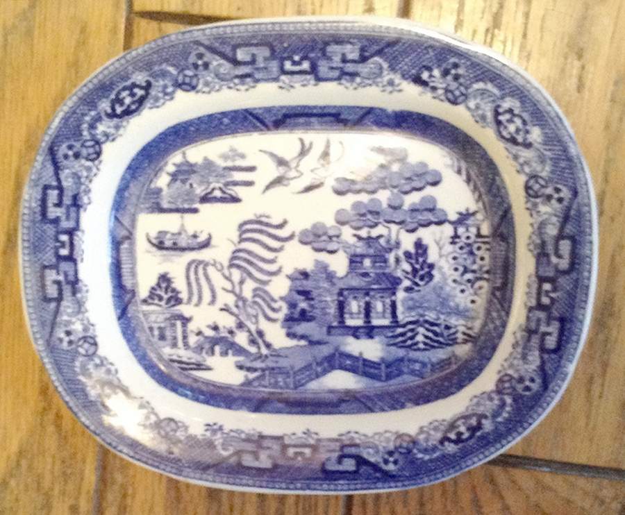 Blue Willow 10" Oval Serving Platter by Lazarus Straus & Sons-1