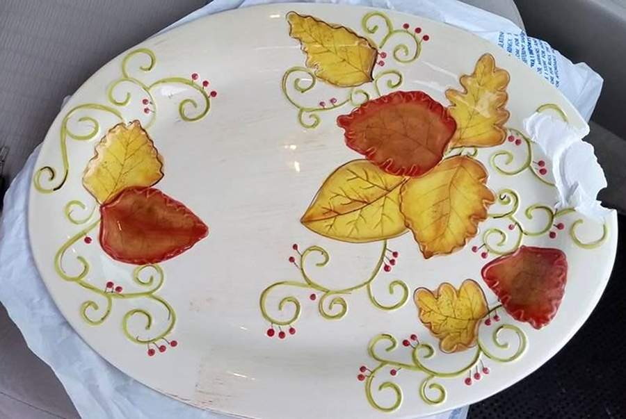 Provence Scroll 16" Oval Serving Platter by Laurie Gates-1