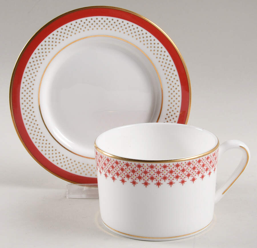 Jemma Street Flat Cup & Saucer Set by Lenox-1
