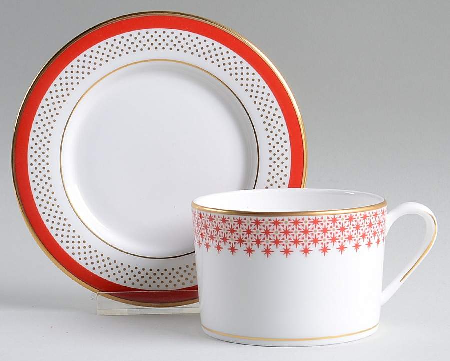 Jemma Street Flat Cup & Saucer Set by Lenox-1