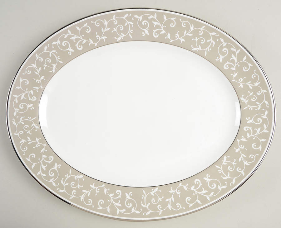 Opal Innocence Dune 13" Oval Serving Platter by Lenox-1
