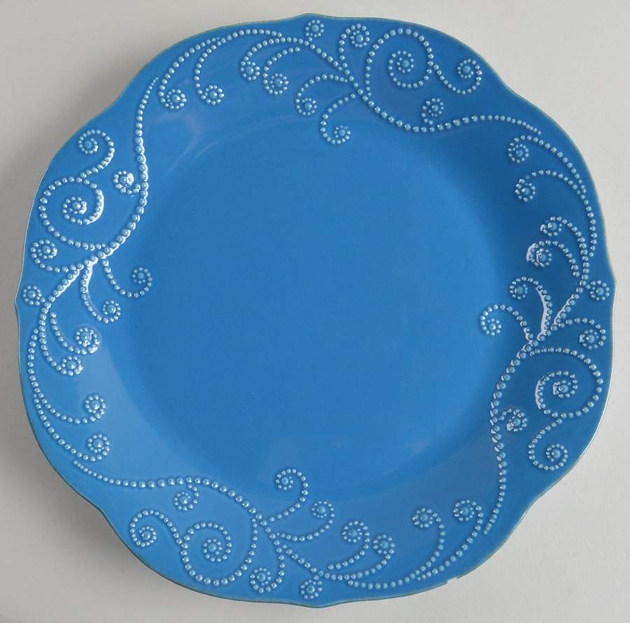French Perle-Marine Blue Dinner Plate by Lenox-1