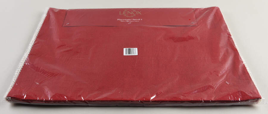 French Perle Cherry Red Cloth Placemat - Set of 4 by Lenox-1