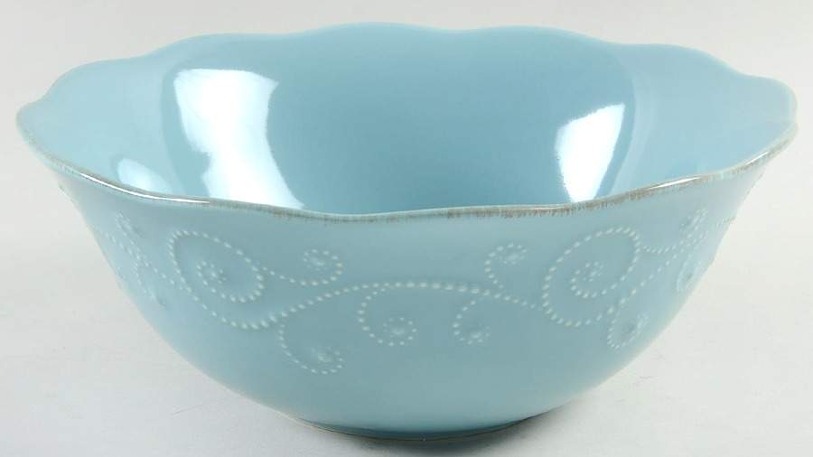 French Perle Robins Egg Blue 10" Round Serving Bowl by Lenox-1