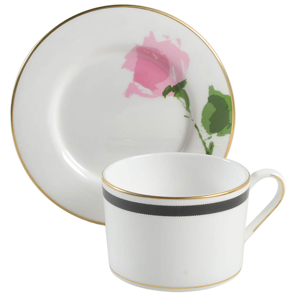 Rose Park Flat Cup & Saucer Set by Lenox-1