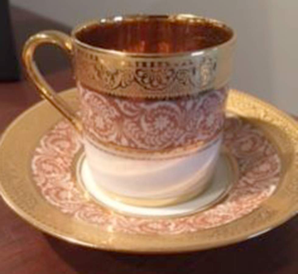 LPD10 Flat Demitasse Cup & Saucer Set by Legle Porc d'Art-1