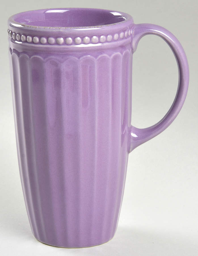 French Perle Groove Lavender Tall Mug by Lenox-1