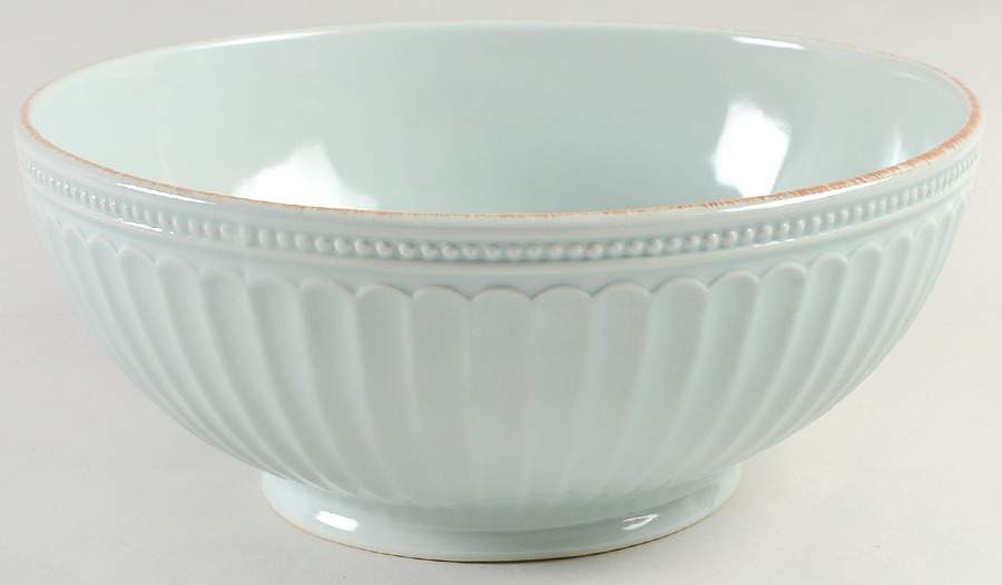 French Perle Groove Ice Blue 10" Round Serving Bowl by Lenox-1