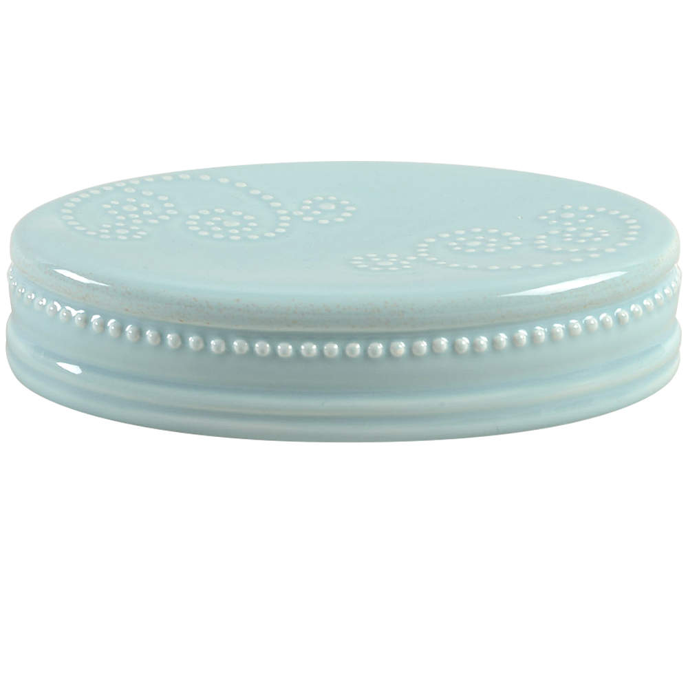 French Perle Groove Ice Blue Soap Dish by Lenox-1