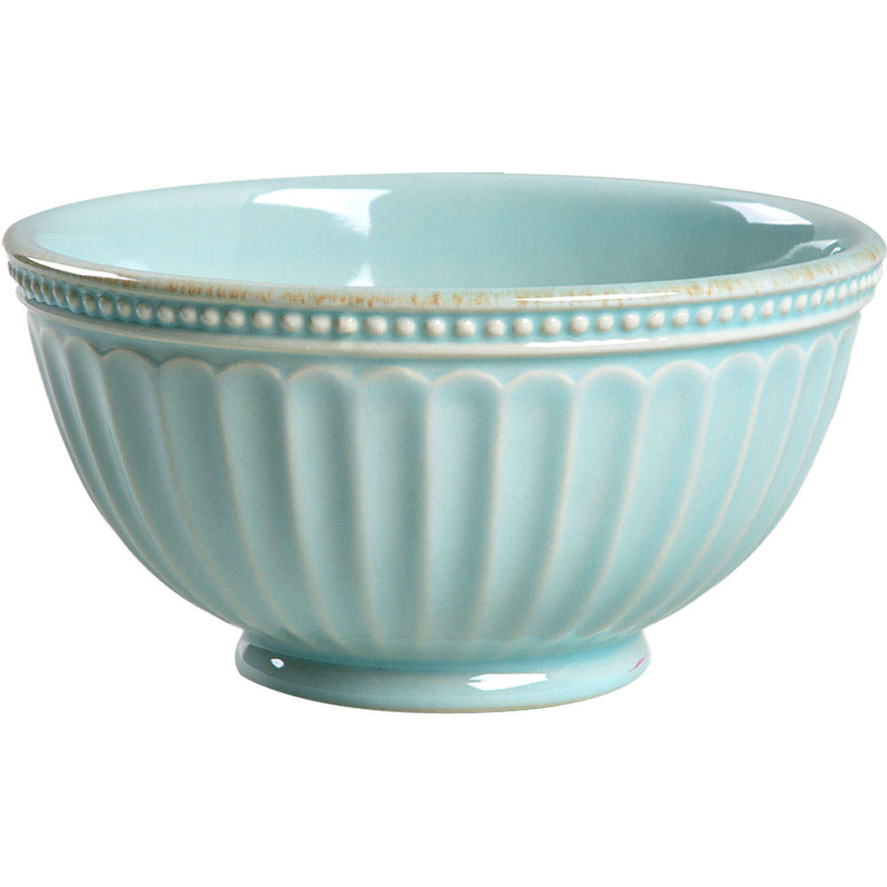 French Perle Groove Ice Blue Soup/Cereal Bowl by Lenox-1