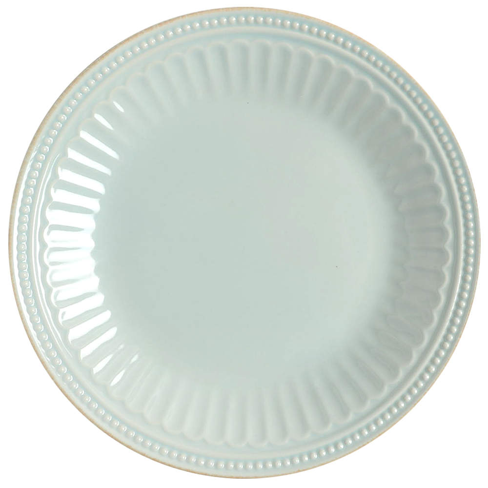 French Perle Groove Ice Blue Accent Luncheon Plate by Lenox-1