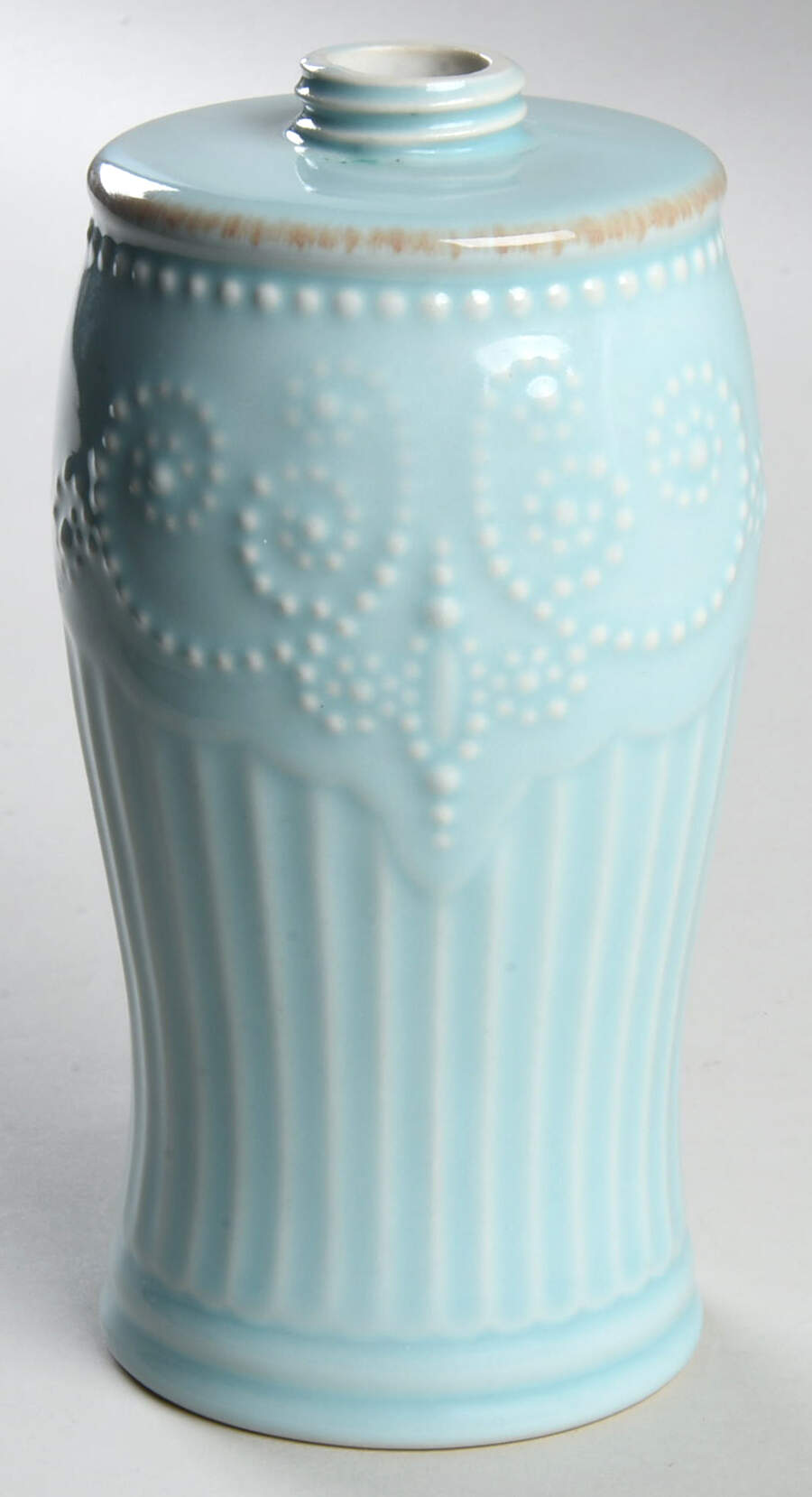 French Perle Groove Ice Blue Lotion Dispenser No Pump by Lenox-1