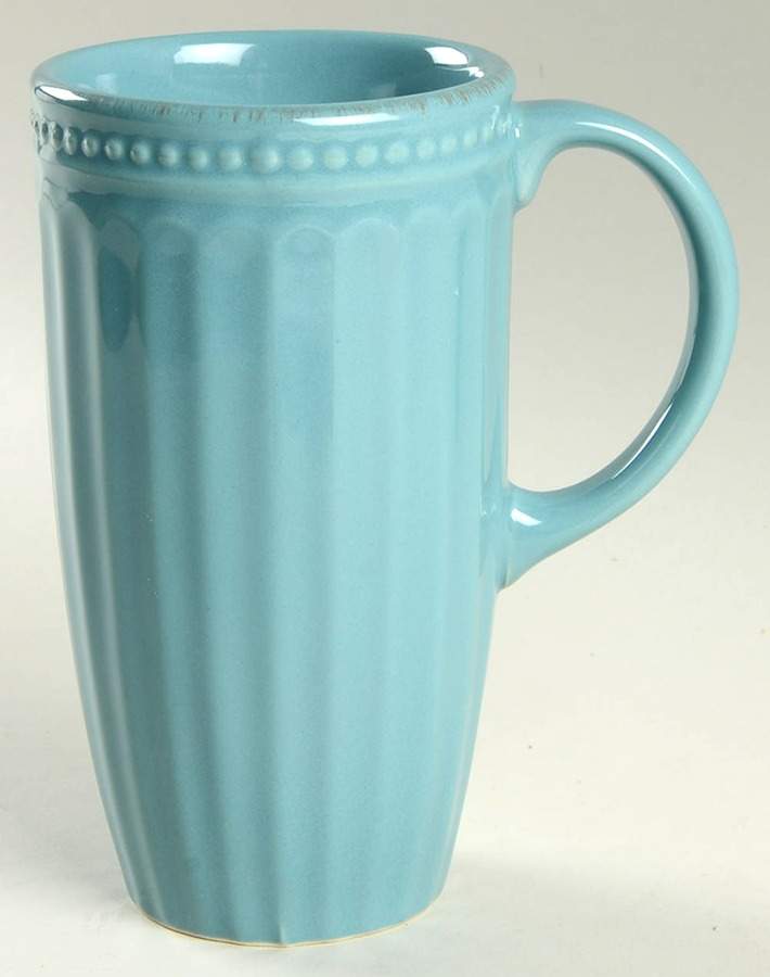 French Perle Groove Bluebell Tall Mug by Lenox-1