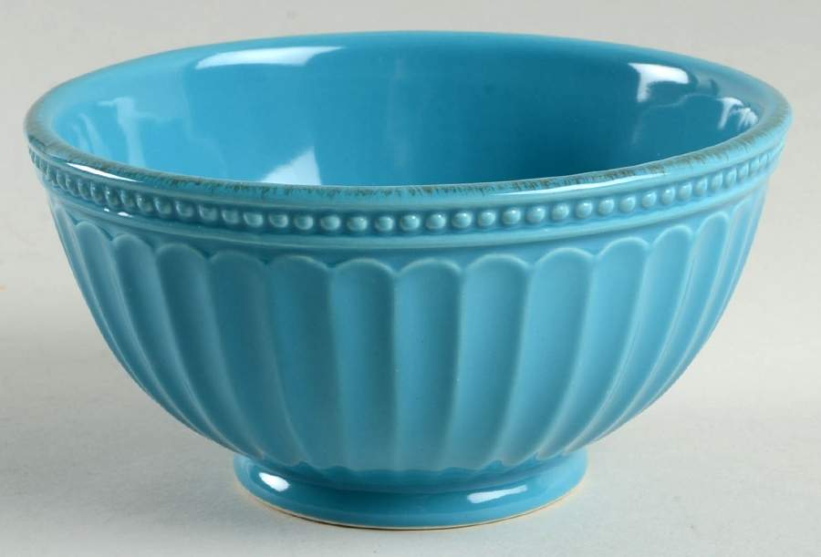 French Perle Groove Peacock Soup/Cereal Bowl by Lenox-1