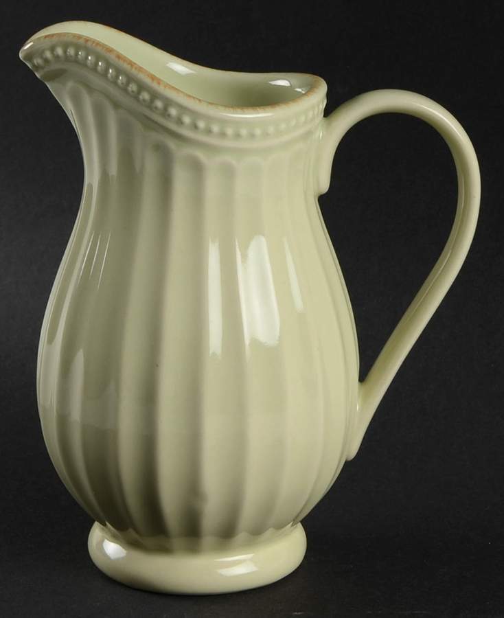 French Perle Groove Pistachio 16 Oz Pitcher by Lenox-1