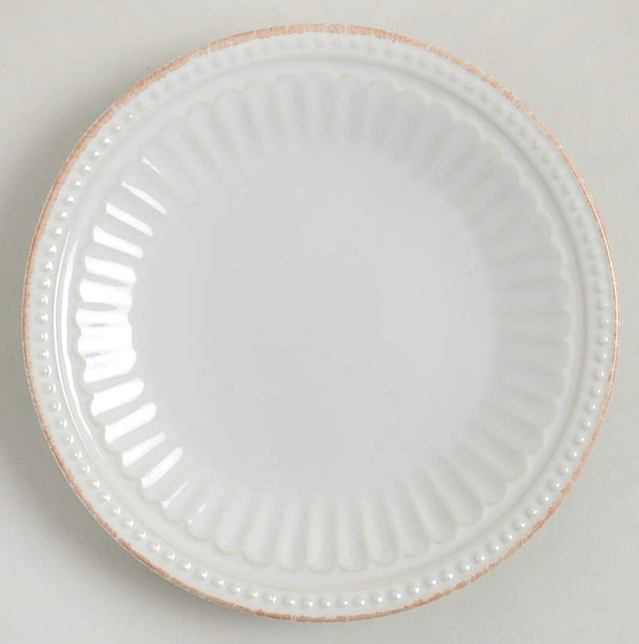 French Perle Groove White Tidbit Plate by Lenox-1
