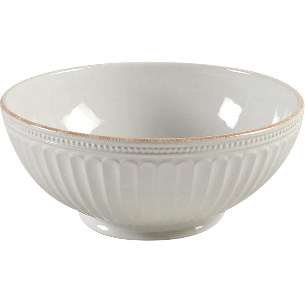 French Perle Groove White 10" Round Serving Bowl by Lenox-1